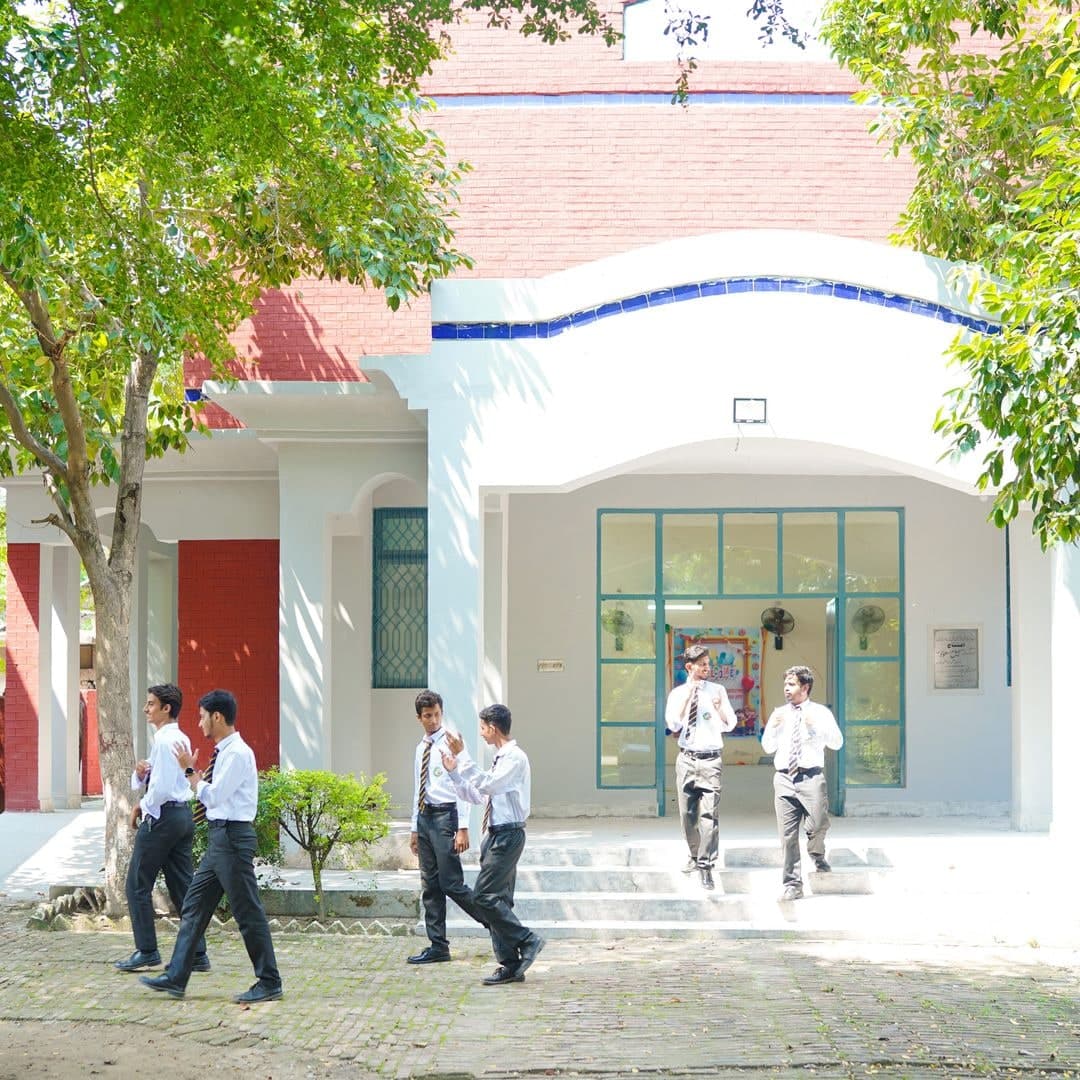 Student in the school's computer lab
