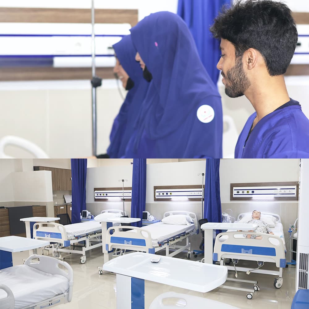 Students in the healthcare assistant course
