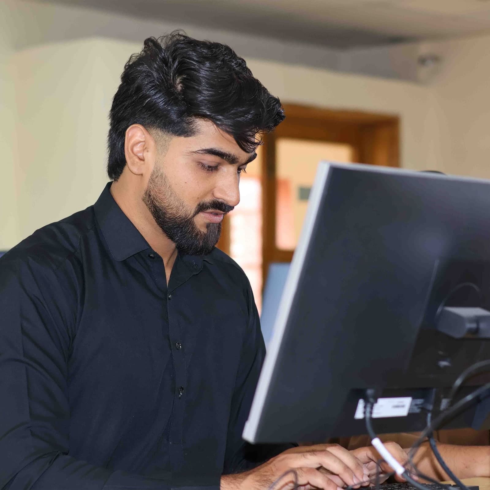 Student using the new technology at UAF
